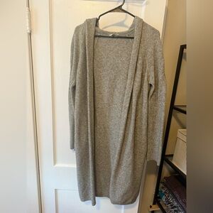 Community (Aritzia) Gray Wool Hooded Long Cardigan
